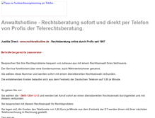 Tablet Screenshot of anwaltshotline.e-juristen.de